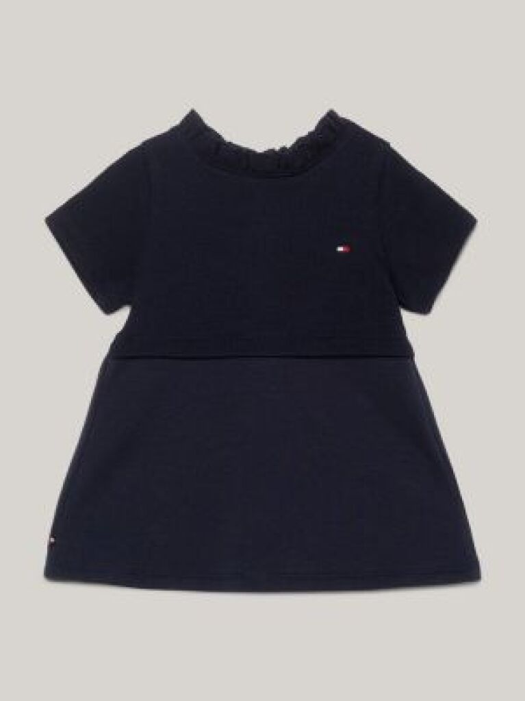 Blue Essential Ruffle Collar Mini Dress  Newborn