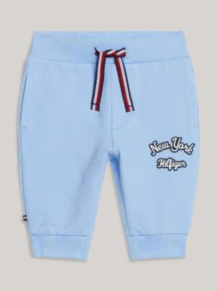 Blue Logo Signature Drawstring Cuffed Joggers  Newborn