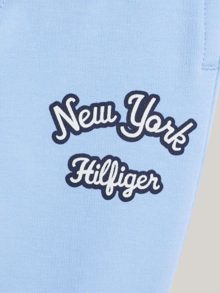 Blue Logo Signature Drawstring Cuffed Joggers  Newborn