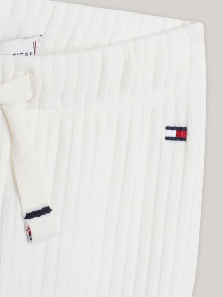 White Essential Rib-Knit Regular Fit Joggers  Newborn