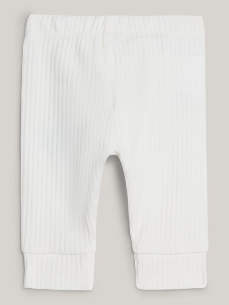 White Essential Rib-Knit Regular Fit Joggers  Newborn