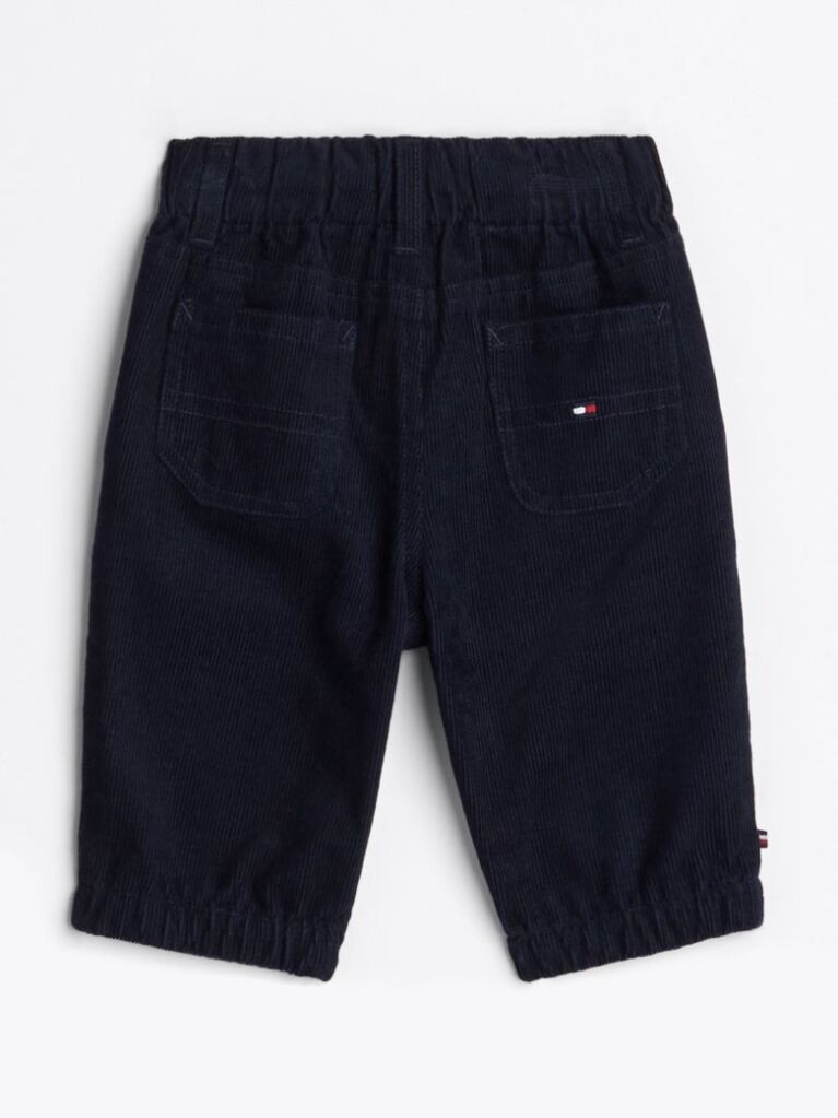 Blue Pantaloni Cargo Din Velur Cu Cordon  Nou nascuti