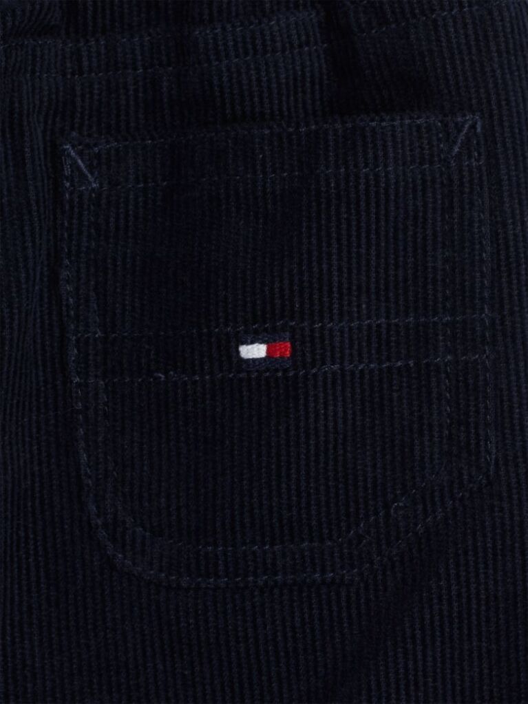Blue Pantaloni Cargo Din Velur Cu Cordon  Nou nascuti