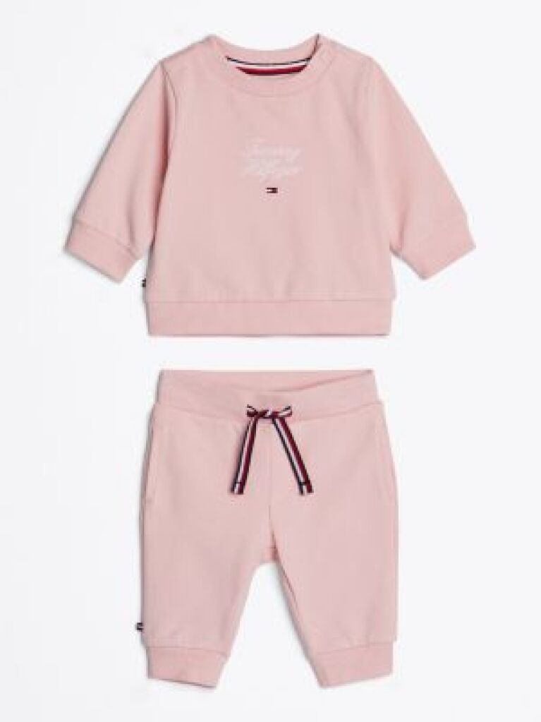 Pink Logo Sweatshirt and Joggers Set  Newborn