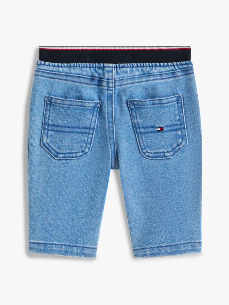 Denim Jeans Cu Talie Cu Semnatura  Nou nascuti
