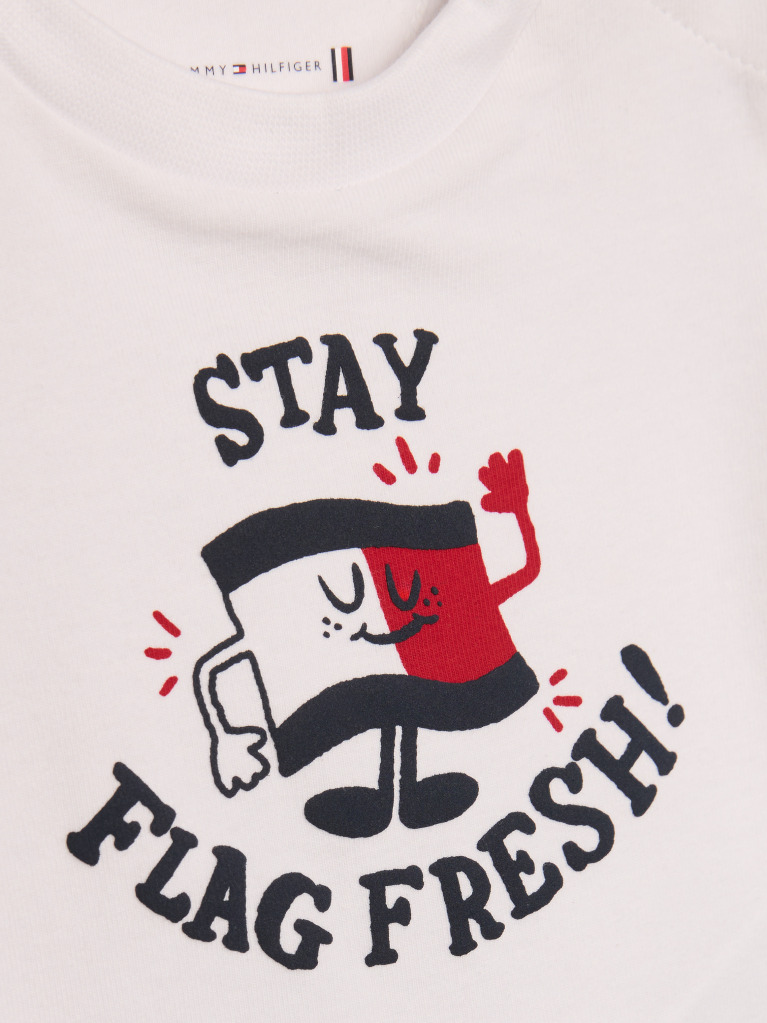 White Logo Crew Neck T-Shirt  Newborn