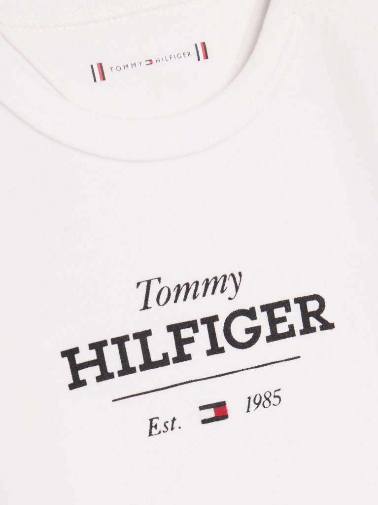 Alb Body Cu Maneca Lunga Hilfiger Monotype  Nou nascuti