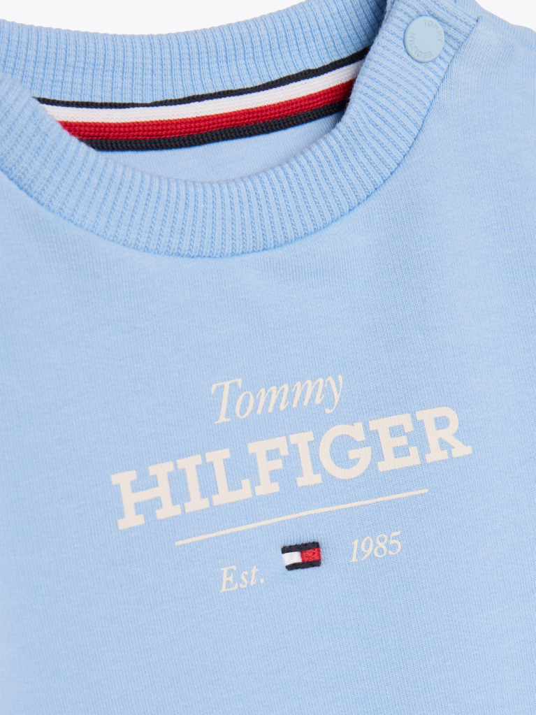 Blue Hilfiger Monotype Sweatshirt And Joggers Set  Newborn