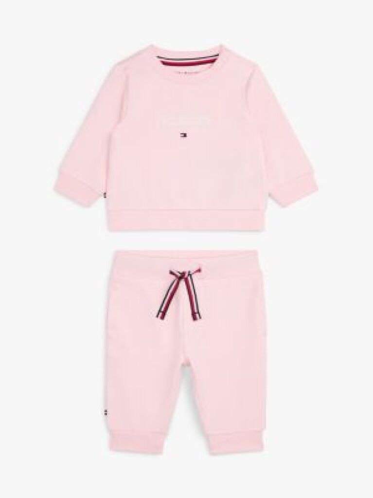 Roz Set Hanorac Si Pantaloni Joggers Hilfiger Monotype  Nou nascuti