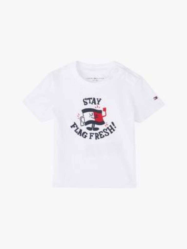 White Graphic Crew Neck T-Shirt  Newborn
