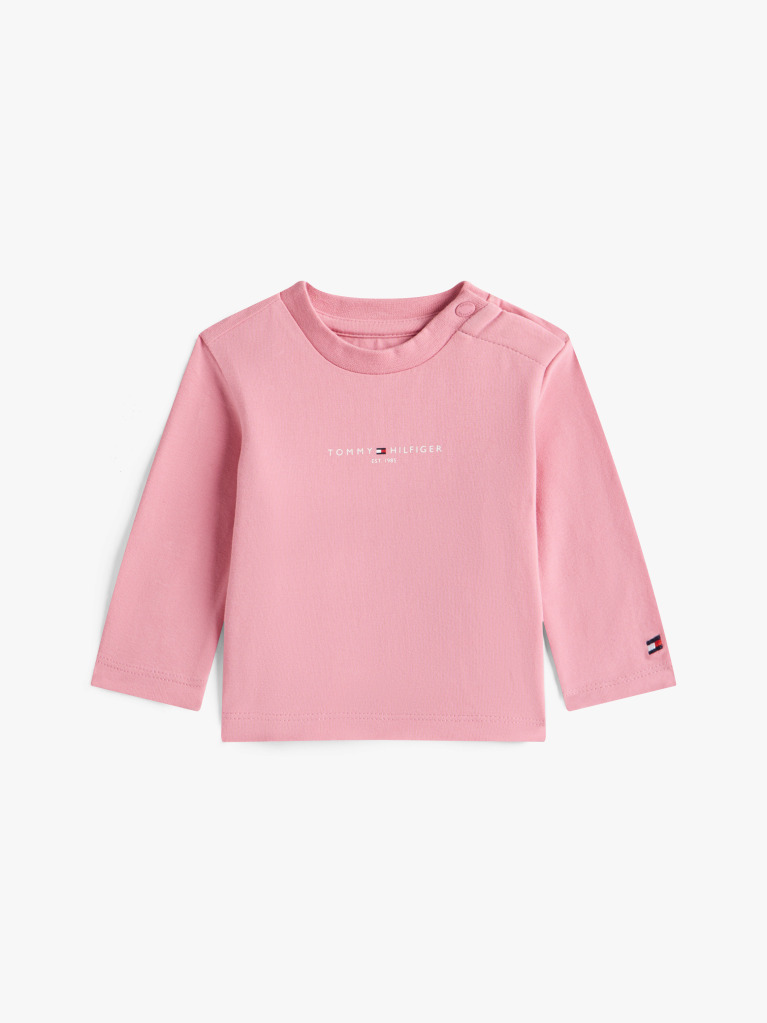 Roz Tricou Cu Maneca Lunga Si Logo  Nou nascuti