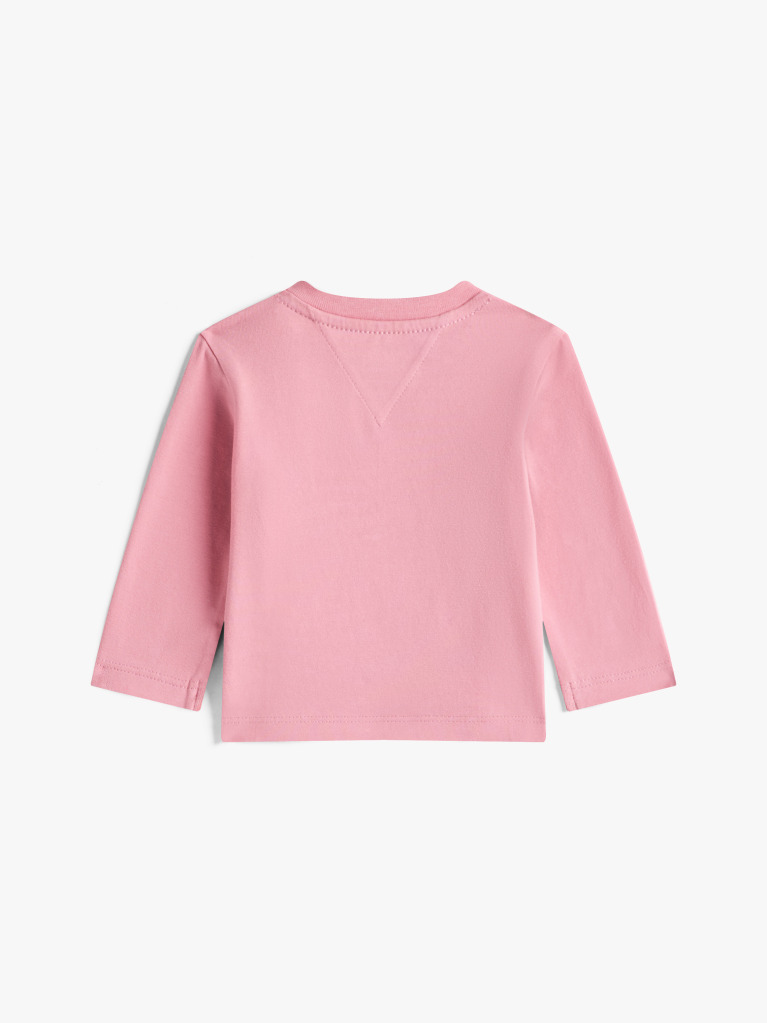 Roz Tricou Cu Maneca Lunga Si Logo  Nou nascuti