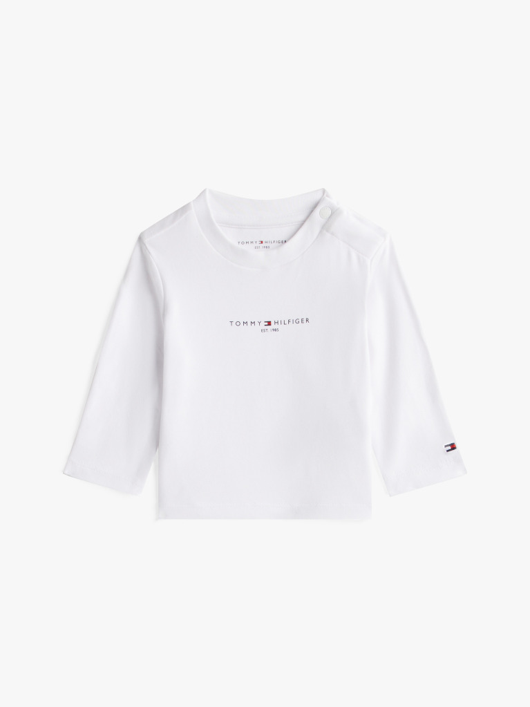 White Logo Long Sleeve T-Shirt  Newborn