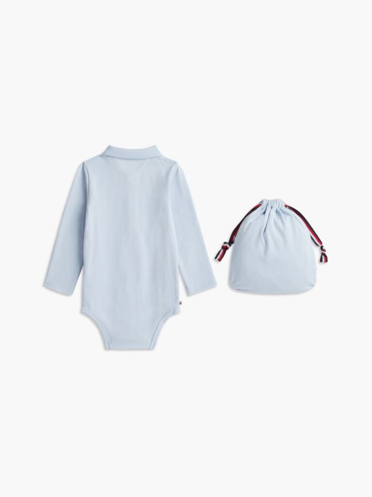 Blue Set De Cadou Cu Pique Polo Body   Nou nascuti
