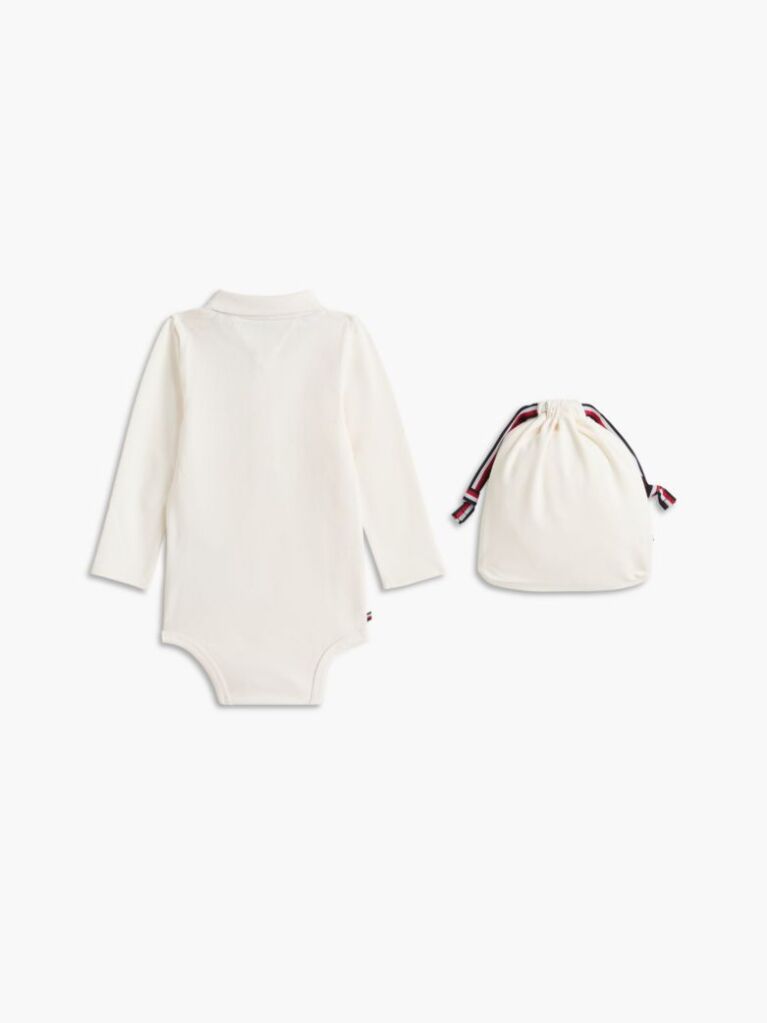 Alb Set De Cadou Cu Pique Polo Body   Nou nascuti