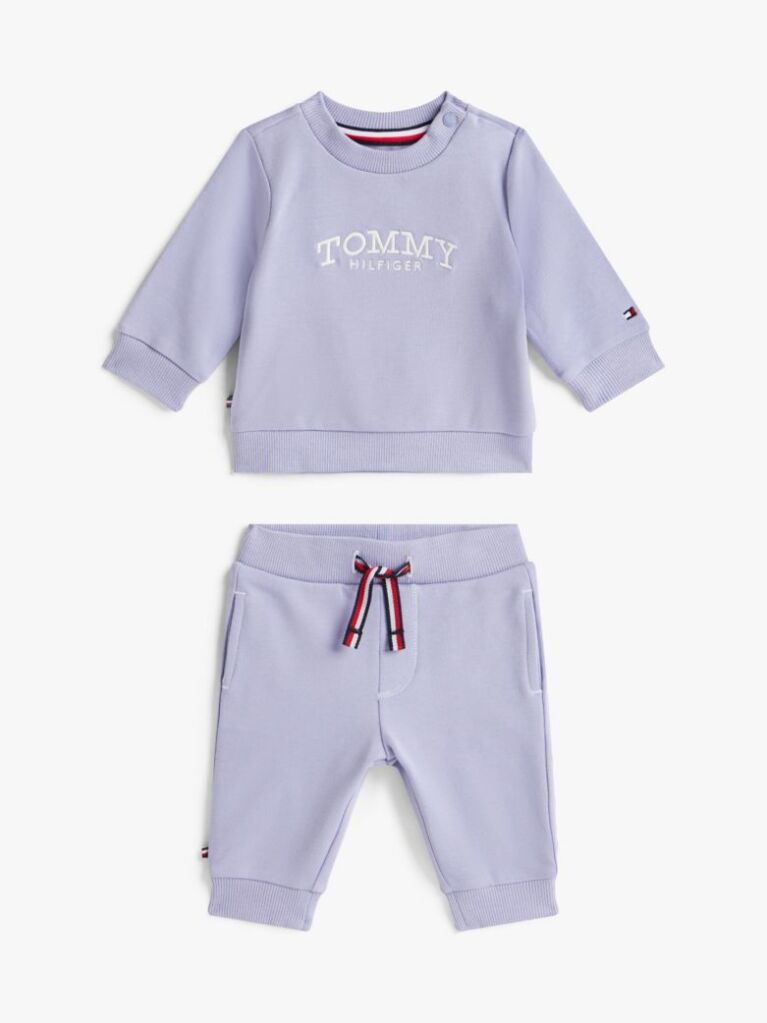 Mov Set Hanorac Cu Logo Si Pantaloni   Nou nascuti