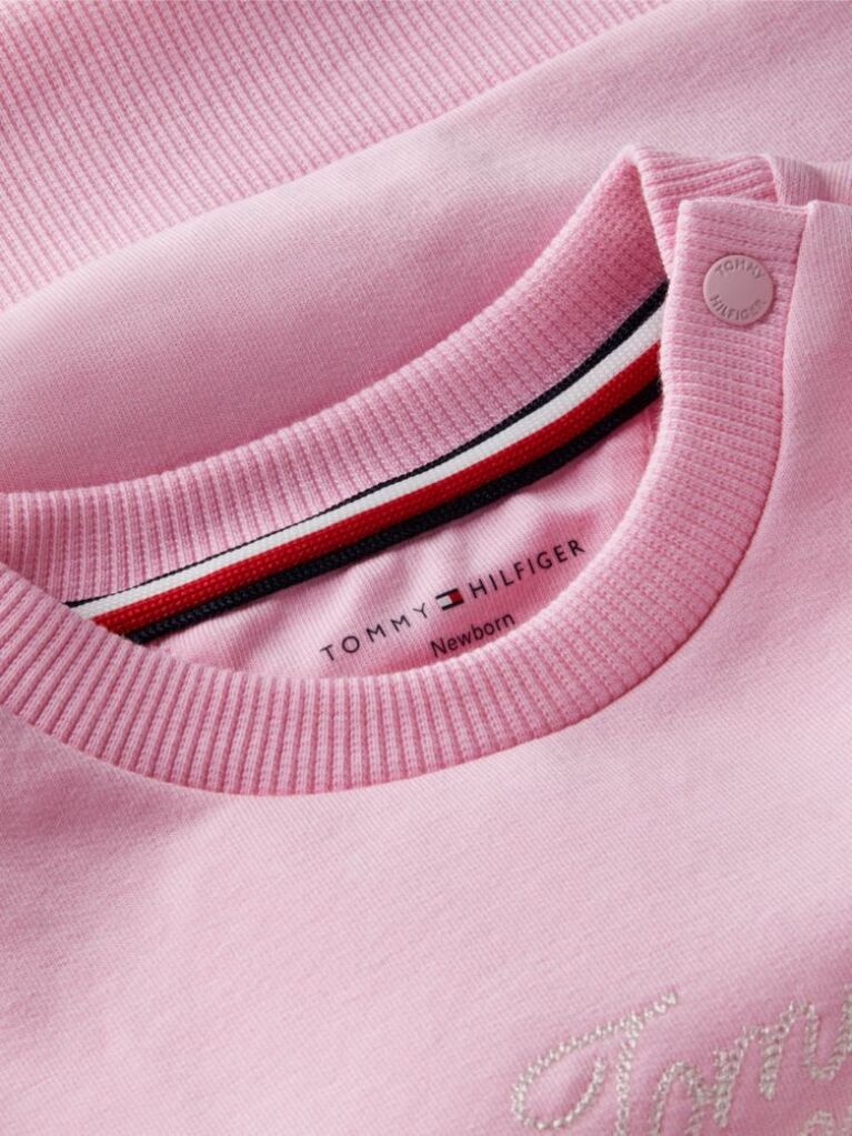 Pink Rope Logo Sweatshirt And Joggers Sets  Newborn