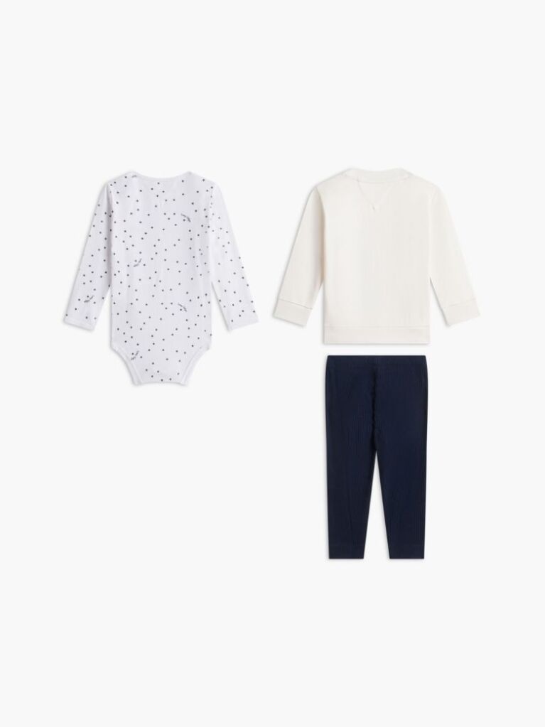 White Essential Three-Piece Outfit Gift Box  Newborn