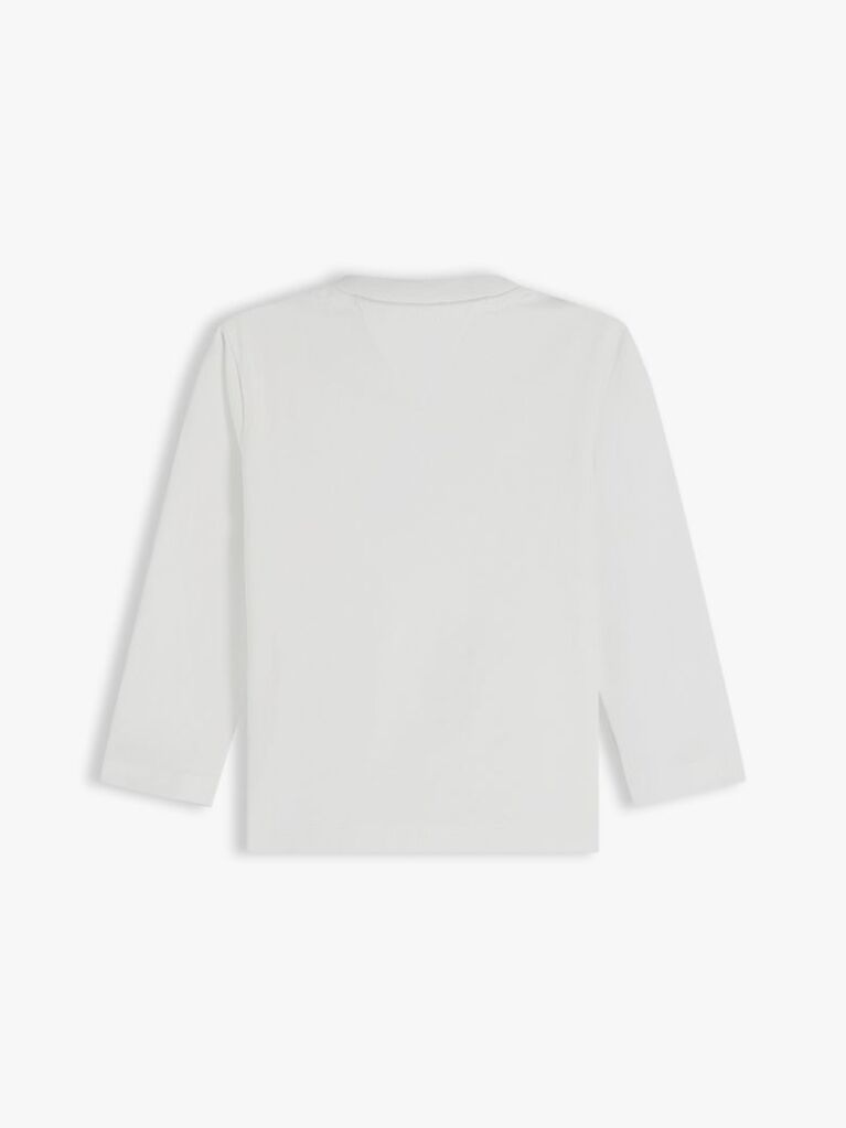 Alb Tricou Cu Maneci Lungi Si Logo Imprimat  Nou nascuti