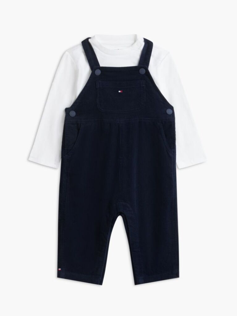 Blue Set Cu Salopeta Din Velur Si Croiala Lejera  Nou nascuti