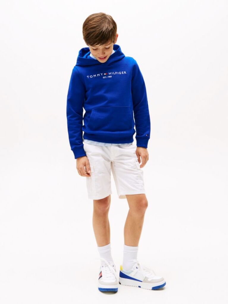 Blue Essential Logo Hoody  Kids Unisex