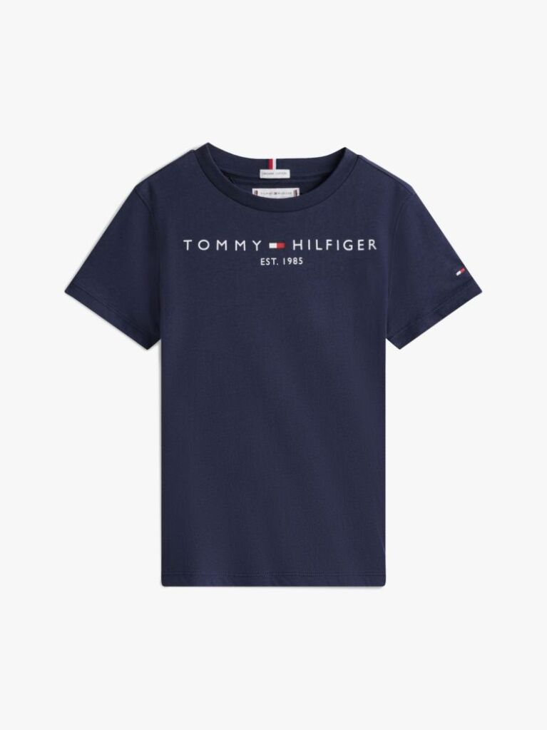 Blue Essential Organic Cotton Logo T-Shirt  Copii unisex
