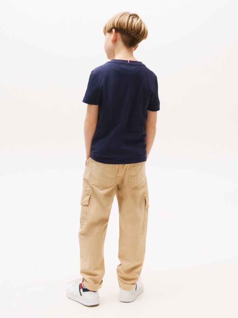 Blue Essential Organic Cotton Logo T-Shirt  Copii unisex