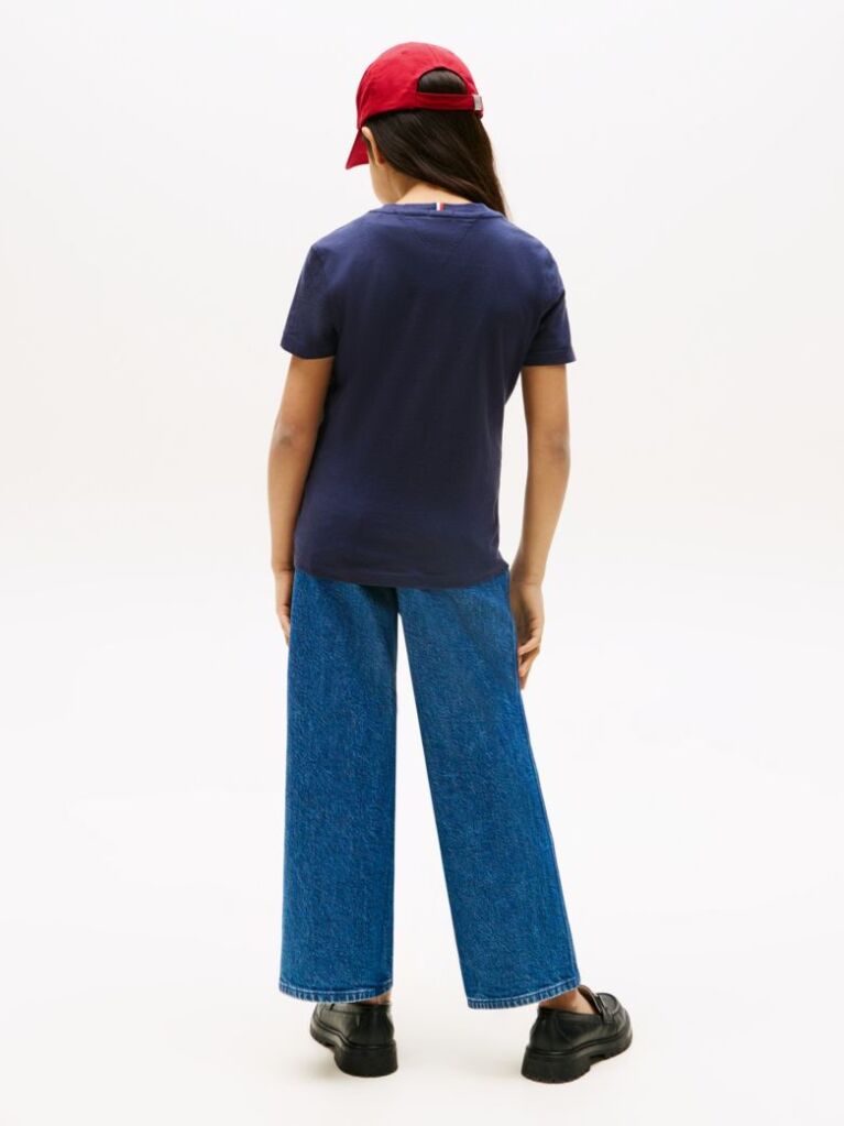 Blue Essential Organic Cotton Logo T-Shirt  Copii unisex