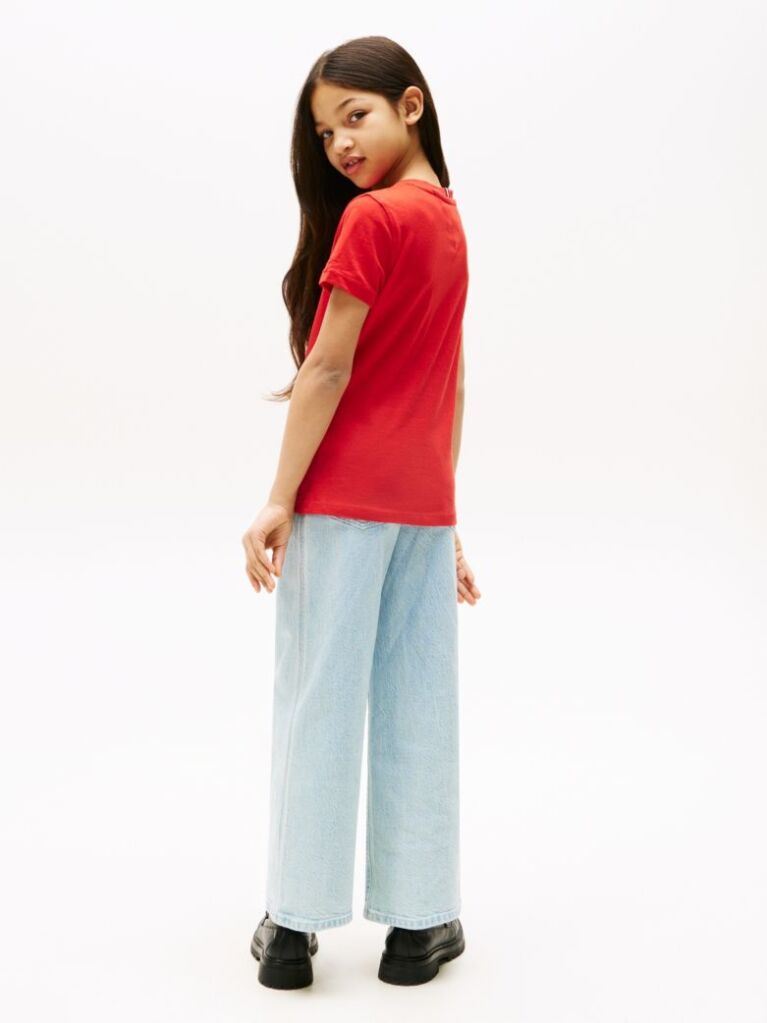 Rosu Essential Organic Cotton Logo T-Shirt  Copii unisex