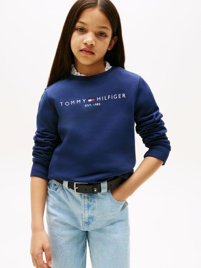 Blue Hanorac cu logo esențial  Copii unisex