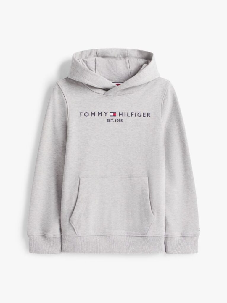 Gri Hanorac Essential Din Bumbac Organic Cu Logo  Copii unisex