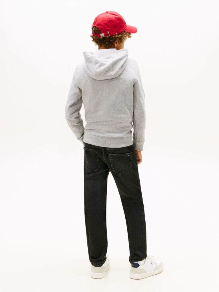 Gri Hanorac Essential Din Bumbac Organic Cu Logo  Copii unisex