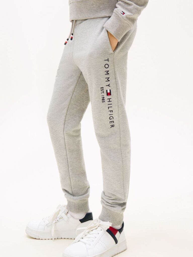 Grey Essential Organic Cotton Logo Joggers  Kids Unisex
