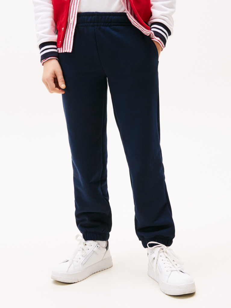 Blue Joggers Cu Broderie Steag  Copii unisex
