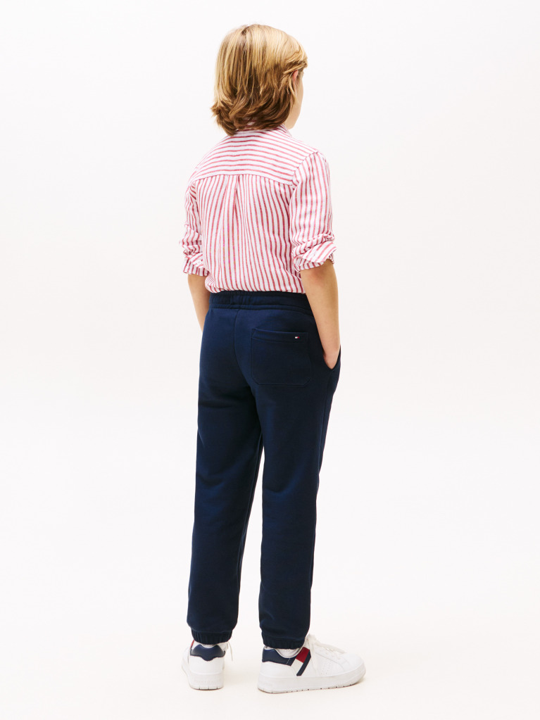 Blue Joggers Cu Broderie Steag  Copii unisex