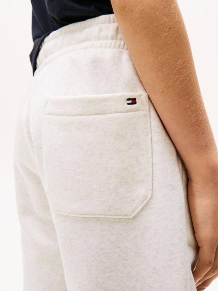 Alb Joggers Cu Broderie Steag  Copii unisex