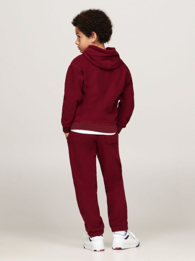 Rosu Hanorac Din Fleece Hilfiger Monotype  Copii unisex