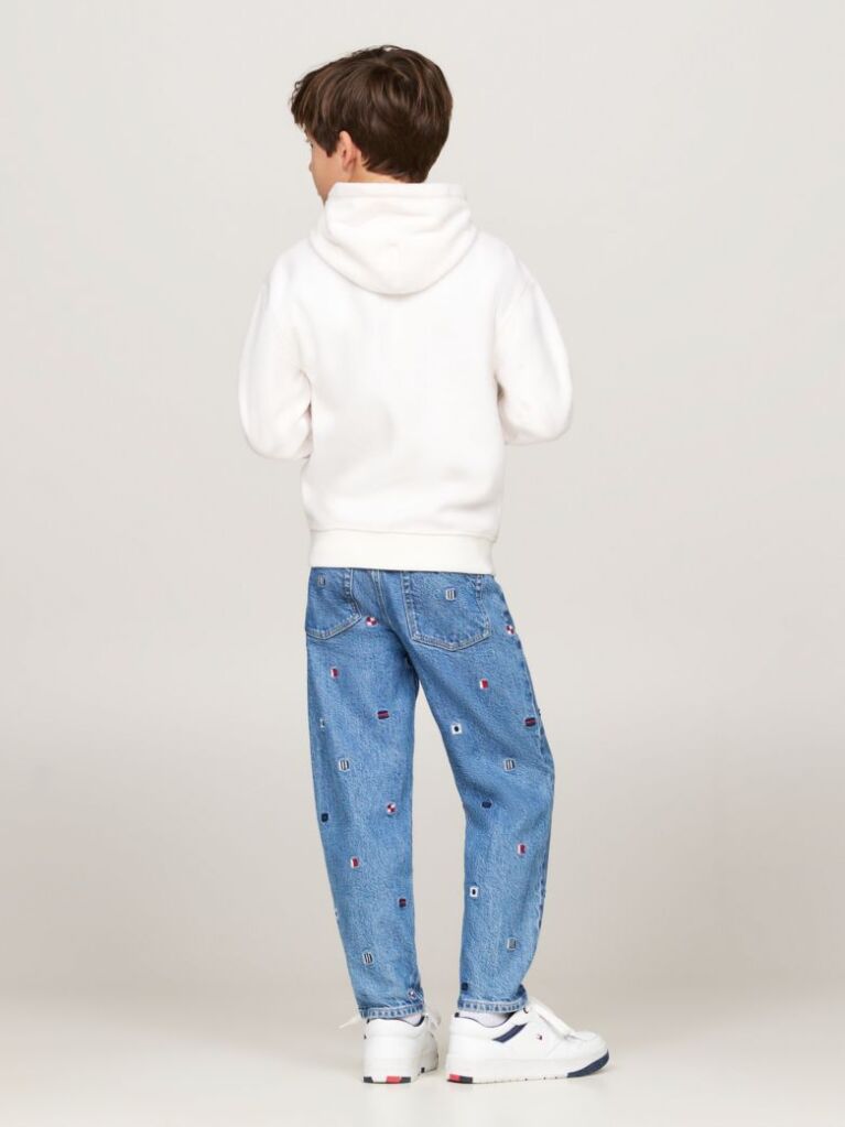 Alb Hanorac Din Fleece Hilfiger Monotype  Copii unisex