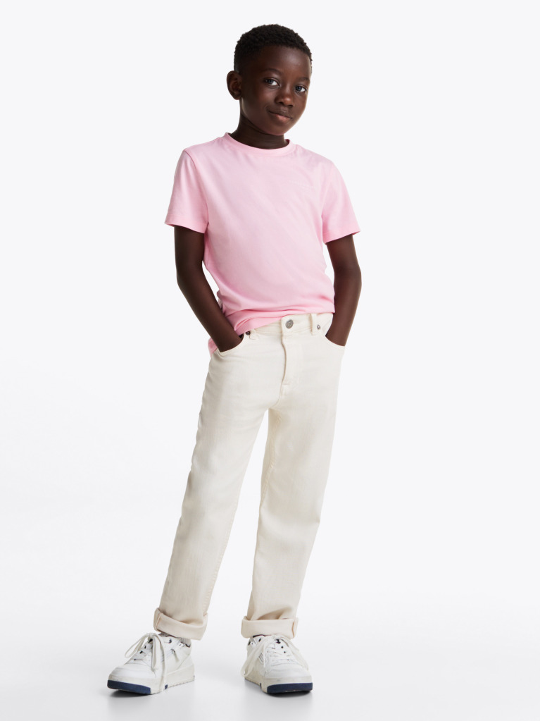 Pink Logo Crew Neck T-Shirt  Kids Unisex