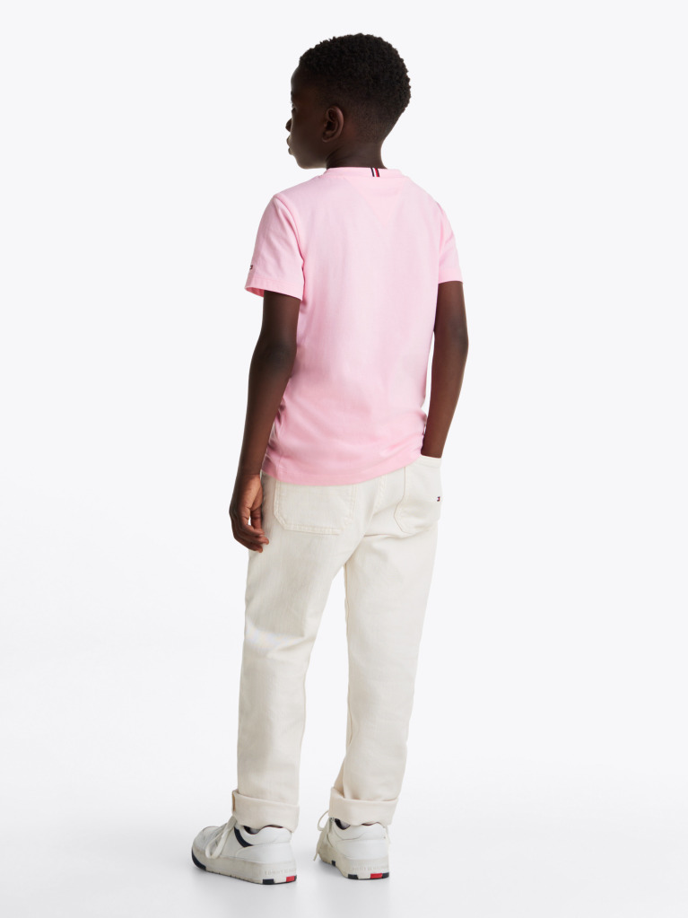 Pink Logo Crew Neck T-Shirt  Kids Unisex