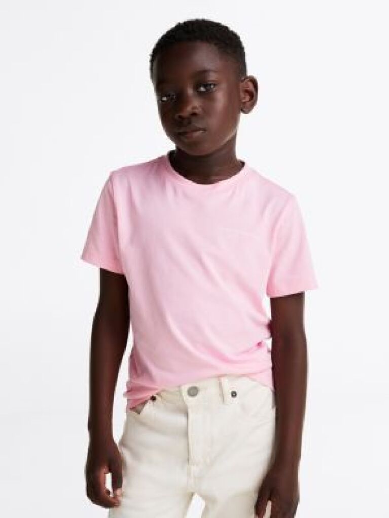 Pink Logo Crew Neck T-Shirt  Kids Unisex