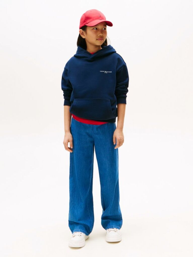 Blue Hanorac Cu Logo Cu Banda Semnatura  Copii unisex
