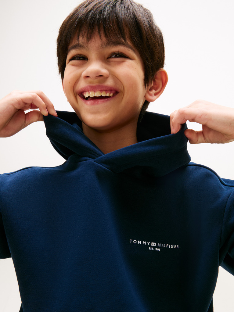 Blue Hanorac Cu Logo Cu Banda Semnatura  Copii unisex