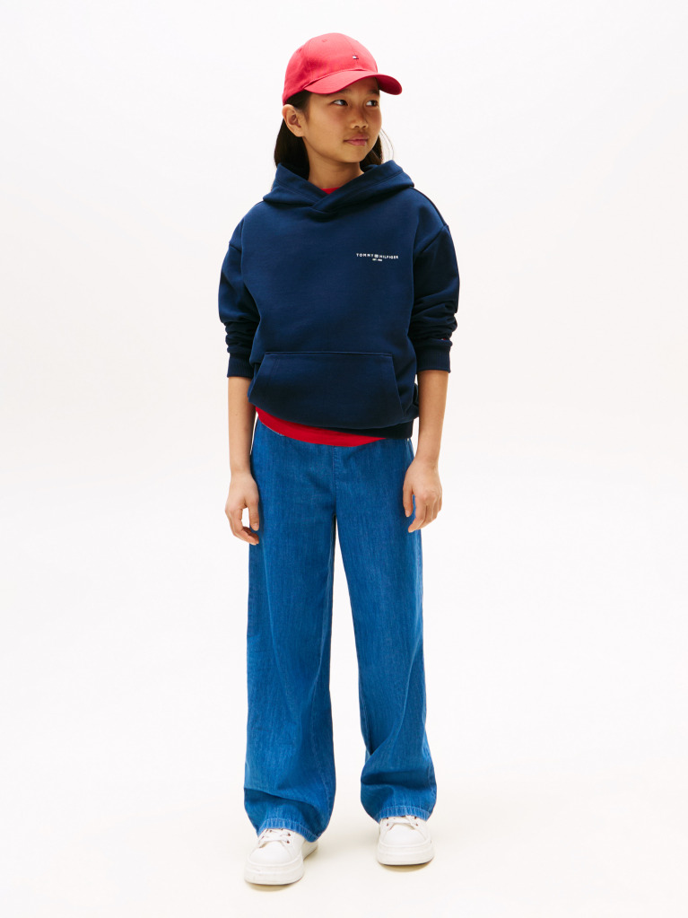 Blue Hanorac Cu Logo Cu Banda Semnatura  Copii unisex