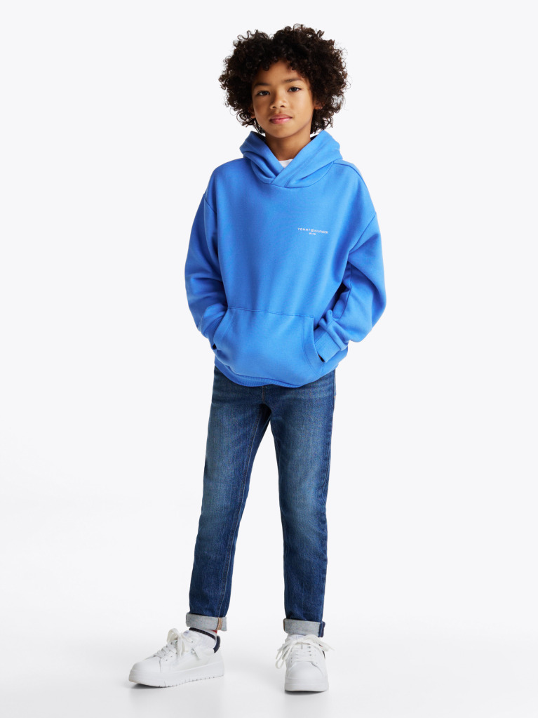 Blue Hanorac Cu Logo Cu Banda Semnatura  Copii unisex