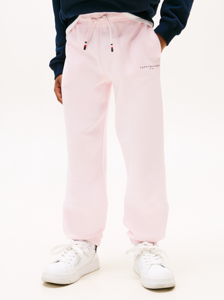 Roz Pantaloni Sport Cu Mansete Cu Logo  Copii unisex