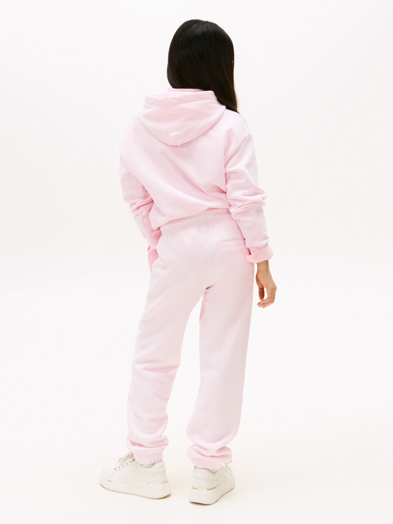 Roz Pantaloni Sport Cu Mansete Cu Logo  Copii unisex