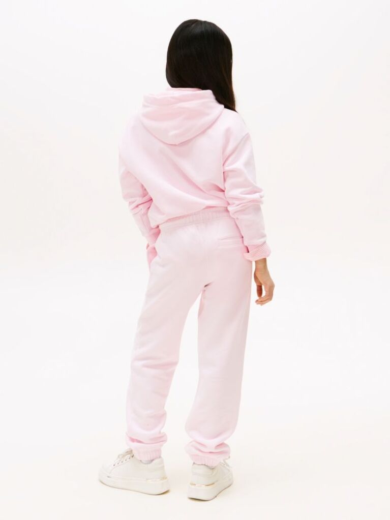 Roz Pantaloni Sport Cu Mansete Cu Logo  Copii unisex