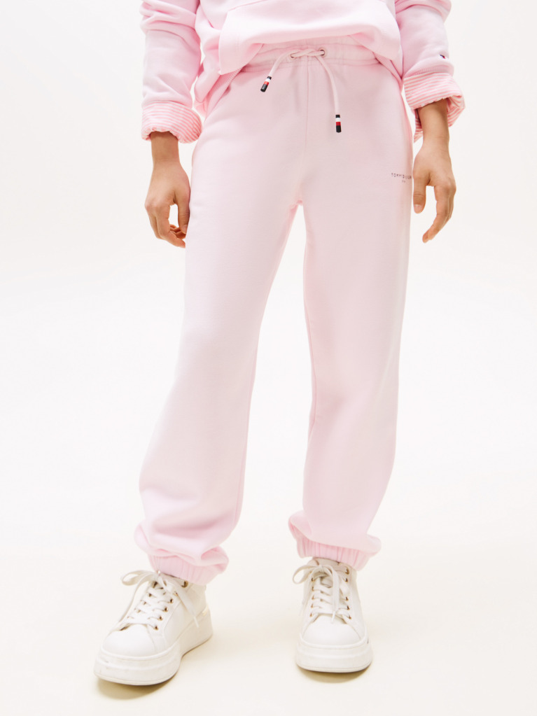 Roz Pantaloni Sport Cu Mansete Cu Logo  Copii unisex