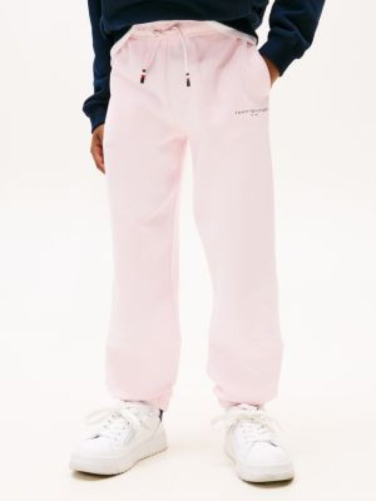 Roz Pantaloni Sport Cu Mansete Cu Logo  Copii unisex